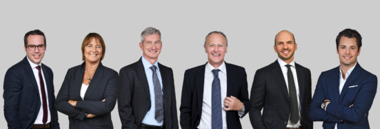 Im Bild (v.l.n.r): Dr. Stefan Schneider, Susanne Kutterer-Schacht, Matt Moser, Rolf Brunner, Heini O. Seger, Yannick Brunner